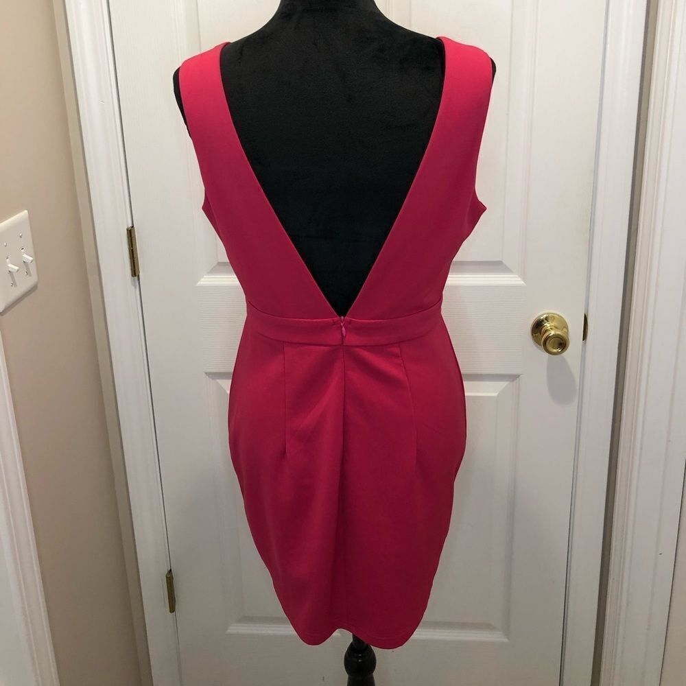 Pink tank midi pencil dress medium - Picture 8 of 10